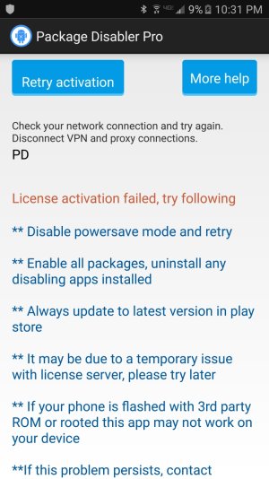 Package Disabler Pro license activation error message.jpg