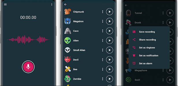Voice Changer Audio Effects' 3 dots button Options.png
