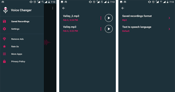 Voice Changer Audio Effects' 3 lines button Options.png