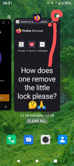 How to unlock the little padlock on minimised apps? | Android Central