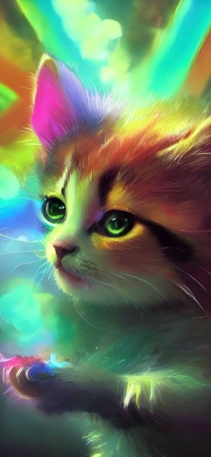 Rainbow colored kittens, bokeh, awardwinning photography neon (6).jpg