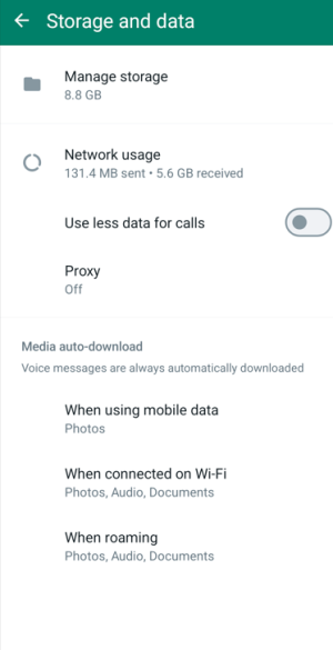 pixel 8 whatsapp settings storage page.png